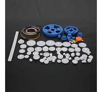 Tnfeeon Plastic Gears Set, ABS Material 80Pcs Single Double Reduction and Gears for DIY Robotics Engineering Projects Enhances Creativity Problem Solving Skills Lightweight