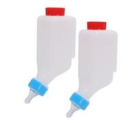 Tnfeeon Plastic Livestock Milk Bottles for Upside Down Feeding Sheep Goat Lamb Puppy Lamb Feeding Bottles, 500ml