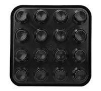 Tnfeeon Plastic Pool Ball Tray Black Billiard Storage for 16 Balls Organized Space-Saving Design Holds Balls Securely Easy Wipe Clean Ideal Home Game Rooms Pool Tables Professional Use
