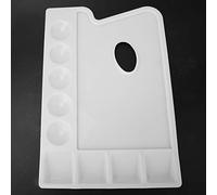 Tnfeeon Plastic PVC Thickening Rectangle Palette, Durable Drawing Color Pan for Watercolor and Acrylic Paints, Good for Outdoor Sketching and Art Practice