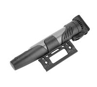 Tnfeeon Portable Bicycle Air Pump Compact Inflator for Road and Mountain Bikes with Fast Filling Three Valve Adapters and Frame Mount 7.7 Inch Size 4.5 Ounce Weight Cyclists On-The-Go (Grey)