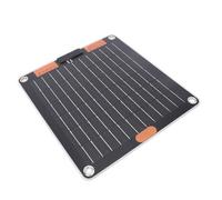 Tnfeeon Portable Charger 10, Monocrystalline 10W Solar Panel USB Solar Charger with Dual Type C 5V 2A Output, Suction Cups, Lightweight Design for Camping Hiking Outdoor Use