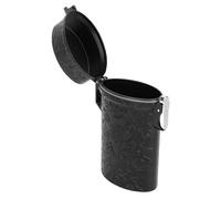 Tnfeeon Portable Survival Container, Compact Case for Fishing Hooks, Salt, Pepper, Sugar, Earphones, Cables Camping Essentials Tool with Whistle Rope (Black)