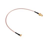 Tnfeeon Premium RG316 RF Coaxial Cable SMA Female to MMCX Male 90 Right Angle Connector for WiFi FPV Drone Radio Communication Systems Electronic Devices Extension 25cm