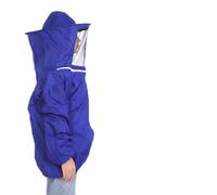 Tnfeeon Professional Beekeeping Protective Jacket Suit, Polyester, Comfortable Movement, Round Hat Design, Beekeeper Equipment for Adults (Blue)