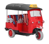 Tnfeeon Pull Back Thai Tricycle, Alloy Model Toy, Fun Tuk Car for Kids 3 Years Old and Up, Perfect for Birthday and Christmas (Red)