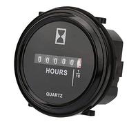 Tnfeeon Quartz Hour Meter, Precise Engine Time Tracking with 99999.9 Hour Range for Industrial Machinery Maintenance Generators and Pumps Operate Seamlessly Across 6V to 80V Power