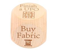 Tnfeeon Quilter Dice, Portable Wooden Decision Dice, Fun Sewing Gifts for Quilters and Crafters, 6 Engraved Tasks, Ideal for Quilting Projects