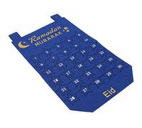 Tnfeeon Ramadan Calendar, Soft Fabric, 30 Days Countdown for Eid Festivities, Perfect for Kids and Home Decoration (Blue)