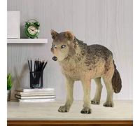 Tnfeeon Realistic Wolf Figurine Model Detailed Animal Simulation for Nature Study 7.1x5.2 Inches Educational Wildlife Learning Tool Enhances Observation Skills Collectible Home Office (big green wolf)