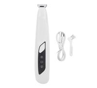 Tnfeeon Rechargeable Dog Clippers Pet Trimmer with LED Light for Dogs Cats Feet Hair Small Eyes Ears Face Rump Quiet Grooming Electric Nail Grinder Safe Design Portable Kit (White)