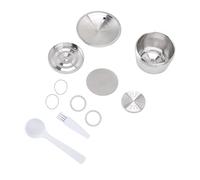 Tnfeeon Refillable Coffee Capsules Set Stainless Steel Reusable Coffee Pods Compatible with Dolce Gusto EDG LUMIO DG325 EDG305 Mini Me EDG505 Esperta EDG616 Drop EDG636 Stelia EDG355 Coffee Machine