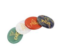 Tnfeeon Reiki Balancing Stones Polished Palm Size Engraved Crystals for Meditation Chakra Healing Anxiety Relief with Positive Energy Symbols