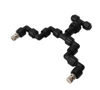 Tnfeeon Reptiles Mist Sprinkler Double Head for Climbing Pet Feeding Box 360 Degree Rotation Spray Nozzle Silver Landscape Water ABS Material
