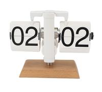 Tnfeeon Retro Digital Flip Down Clocks, Auto TableVintage Desk Clock for Any Environment From Home to Office 24 Hour (White)