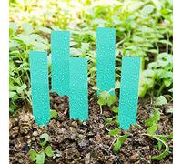 Tnfeeon Reusable Plastic Plant Seed Labels Pot Marker White Pink Green Yellow for Plant Identification, 100 Pcs PVC Seed Label Marker for Trays and Pots (Green)