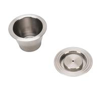 Tnfeeon Reusable Stainless Steel Coffee Capsule Refill Kit with Powder Tamper 80g Refillable Coffee Pod for Home Brewing Users Compatible with Various Machines