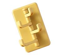 Tnfeeon Rotatable Adhesive Wall Hook 4 Link No Drill Hanging Hook for Renters with Japanese Adhesive Technology Rotating Access Adjusts Angle Quickly Holds Belts Scarves Hats in Bathroom (Yellow)