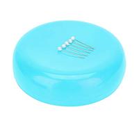 Tnfeeon Round Magnetic Pin Cushion, Sewing Needle Holder Storage Case with Strong Magnet, Durable and Practical (Blue)