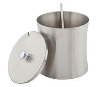 Tnfeeon Seasoning Pot, Elegant Design with Sealing Cover and Spoon, 400ml for Kitchen Home Restaurant Stainless Steel Sugar Bowl