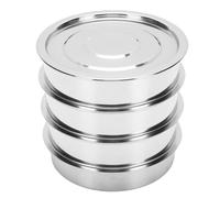 Tnfeeon Seed Starter Tray,6.7 Inch Stackable Reusable Sturdy Damage Proof Stainless Steel Seed Sprouting Kit with Drainage Holes Ideal for Seed Starting, Indoor Gardening and Greenhouse (4 Tier)