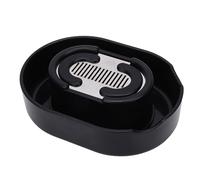 Tnfeeon Shaver Rinser, Manual Push Type Shaver Cleaner with Water Jet Technology, Black Plastic Storage Rack, Mess Free Beard Cleaning for Home Bathroom Travel Use