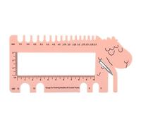 Tnfeeon Sheep Shape Crochet Ruler, Plastic Knitting Gauge Measuring Tool with Clear Markings, Sweater and Weaving Assistant for Crafters
