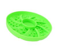 Tnfeeon Silicone Dog Slow Feeder Insert Interactive Lick Mat with Raised Patterns for Large Breed Dogs, Reduces Anxiety and Promotes Mindful Eating, Dishwasher Safe (Green)