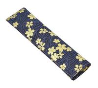 Tnfeeon Single Pen Storage Bag Hot Gold Cotton Cloth Pencil Case Handmade Flower Pattern Fountain Pen Sleeve Medium Hard Portable Holder for Students Artists Office