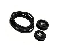 Tnfeeon Size 6.30x6.30x1.18in Synchronous Deck Belt Kit Fits Over 50 Lawn Tractor Models Easy Stallation Mower Idler Pulley Belt Transmission Drive Pulley Repair Kit (1 Set)