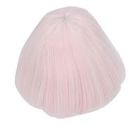 Tnfeeon Size, Straight Bang Soft Fiber Wig, Easy to Style for Customizable Doll Characters Bjd Doll Wig for 1/3 Bjd (Pink)