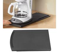 Tnfeeon Sliding Coffee Maker Tray, Sliding Tray Mat for Coffee Maker Countertop Machine Moving Holder Kitchen Appliance Moving Caddy Black