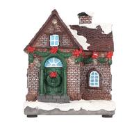 Tnfeeon Snowy Christmas Village House with LED Lights Exquisite 3D Texture Premium Resin Material Energy Efficient Lighting Versatile Decor Option Choice Hand Painted (Type 1)