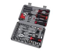 Tnfeeon Socket Wrench Sets Drive with 21 Sockets Spark Plug Sockets for Auto Motorcycle Repair Home Garage Use 62Pcs Mechanic Socket Wrench Set 3/8 Inch Mechanic Tool Set