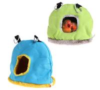 Tnfeeon Soft Plush Bird Comfortable Hanging Hammock for Parakeets African Gray Parrots Cozy Sleeping Space with Soft Plush Material Easy Installation Double Hook Design Multiple (228)