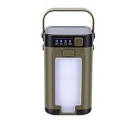 Tnfeeon Solar USB LED Camping Lantern, Foldable Tent Light with 6 Modes, 90° Adjustable Panel, USB C and A Charging, Digital Display for Hiking Emergency Outages