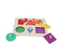 Tnfeeon Sorter Puzzle, Wooden, Geometric Shape Matching Toy, Educational Shape Sorter, Great for Babies and Toddlers (geometric panels)