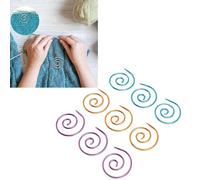 Tnfeeon Spiral Cable Knitting Needle Circular Knitting Needles Cable Needle Shawl Pin with Storage Box for Yarn Sewing Knitters Handmade Knitting Tool