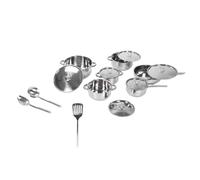 Tnfeeon Stainless Steel Cookware Set, Cookware Sets Clad Versatile Cooking Solution Dishwasher Safe for Soup Preparation Frying Stewing Stainless Steel Set, Sturdy All Dishwasher Nan