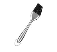 Tnfeeon Stainless Steel Handle Handled Silicone Basting Brush for Grilling, Roasting Heat Residents, Easy to Hang Long Enough for Safe Use (Straight handle 20cm)