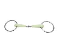 Tnfeeon Stainless Steel Rubber Wrapped Horse Snaffle Bit for Effective Training and Riding with Flavor Infusion Loose Ring Design Ensures Gentle Communication During Equestrian