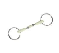 Tnfeeon Stainless Steel Snaffle Bit, Comfortable Jointed Design, Durable Stainless Steel & Soft Rubber, Precision Control for Equestrian Training, for Horse Riders, Enhances