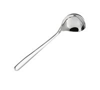 Tnfeeon Stainless Steel Soup Spoon, Deep Bowl 1.5 Inch Large Round Head for Effortless Scooping Soups Stews Chili, Long Ergonomic Handle 7.5 Inch Ensures Steady Grip During Stirring