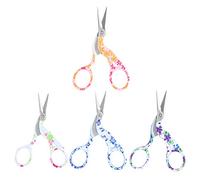 Tnfeeon Stainless Steel Stork Scissors Precision Cutting for Embroidery Cross Stitch Knitting 4 Inch Vane/Wing Retro Crane Design in Four Colors Craft Enthusiasts On the Go Use