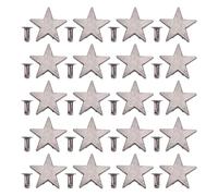 Tnfeeon Star Rivets 20 Sets 18mm Pentagram Flat with Iron Base Bronze