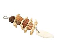 Tnfeeon Sun Grow Bird Chew Toy, Handmade Corn Leaves and Cuttlefish Bone Hanging Toy for Parrots, Macaws, and Conures