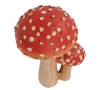 Tnfeeon Sweet Glowing Colors Mushroom Garden Statue for Rasenhof Veranda Decor, Harz Mushroom Figure for Living Room Decoration At Home