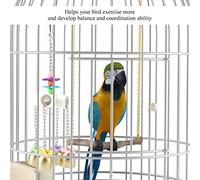Tnfeeon Swing Toy Premium Material Funny Place for Vogel to Sit Down Parroting Paired Climbing Bells Pet Toys