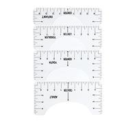 Tnfeeon T Shirt Ruler Alignment Tool Set Clear Plastic Measuring Guide 4 Sizes 10 X 5 to 10 X 2.5 in Accurate Scale Glossy Corners for Sewing Enthusiasts Home Shirt Placement