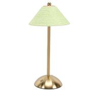 Tnfeeon Table Lamp, Table Lamps LED Lamp with 3 Color Temperatures Stepless Dimming, for Bedroom Living Room Desk Night Light Handwoven Paper Rope Cordless Bedroom Nan (Green)